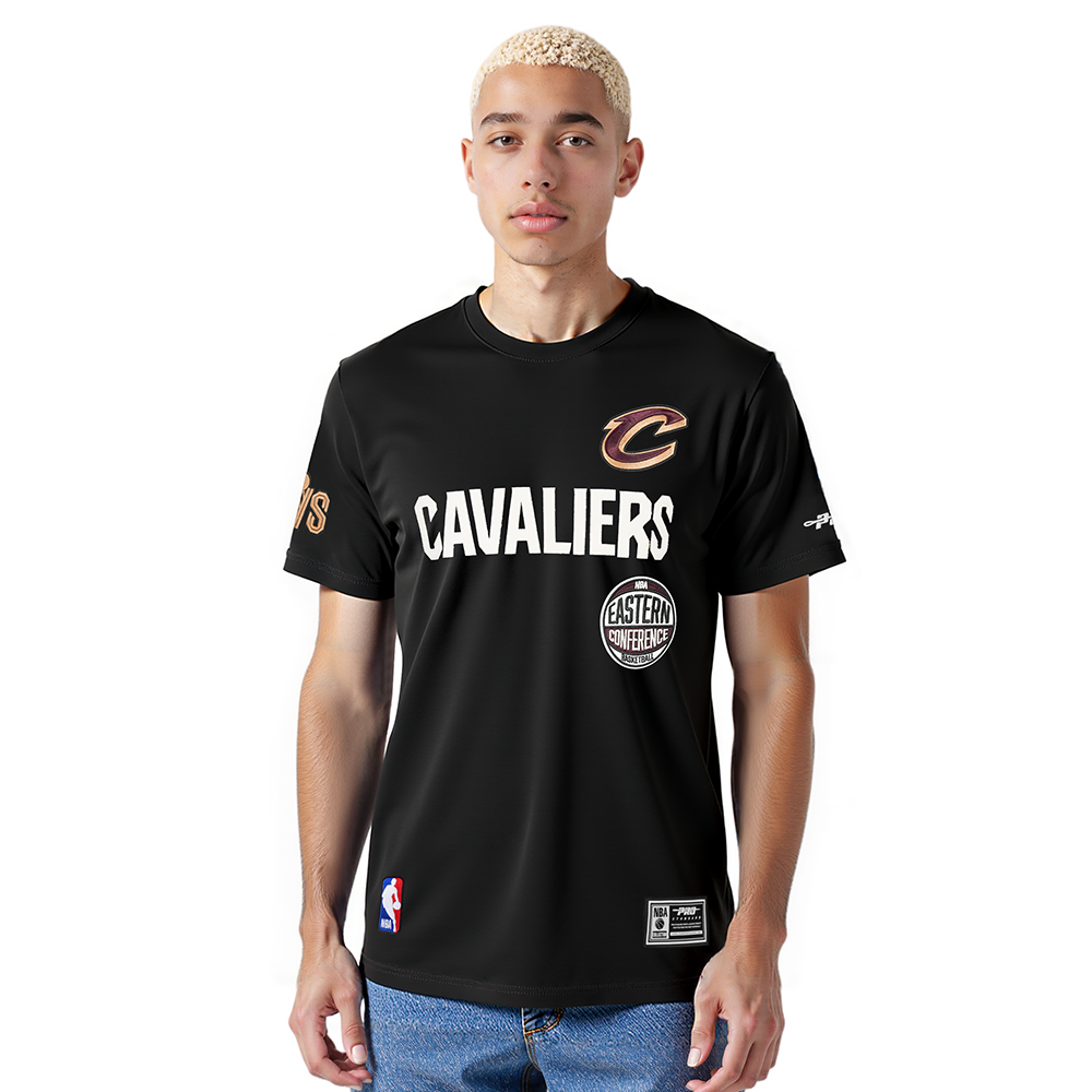 NBA CLEVELAND CAVALIERS MODERN ORIGINALS T-SHIRT EN JERSEY SIMPLE POUR HOMME (NOIR)