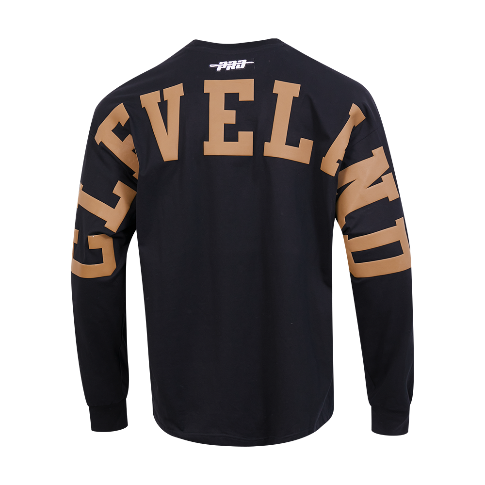NBA CLEVELAND CAVALIERS WINGSPAN MEN'S DROP SHOULDER LS TEE (BLACK)