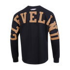 NBA CLEVELAND CAVALIERS WINGSPAN MEN'S DROP SHOULDER LS TEE (BLACK)