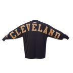 NBA CLEVELAND CAVALIERS WINGSPAN MEN'S DROP SHOULDER LS TEE (BLACK)