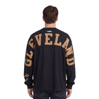 NBA CLEVELAND CAVALIERS WINGSPAN MEN'S DROP SHOULDER LS TEE (BLACK)