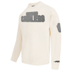 NBA CLEVELAND CAVALIERS REVERSE FRENCH TERRY MEN'S DROP SHOULDER FLC CREWNECK (EGGSHELL)