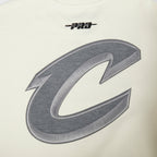 NBA CLEVELAND CAVALIERS REVERSE FRENCH TERRY MEN'S DROP SHOULDER FLC CREWNECK (EGGSHELL)