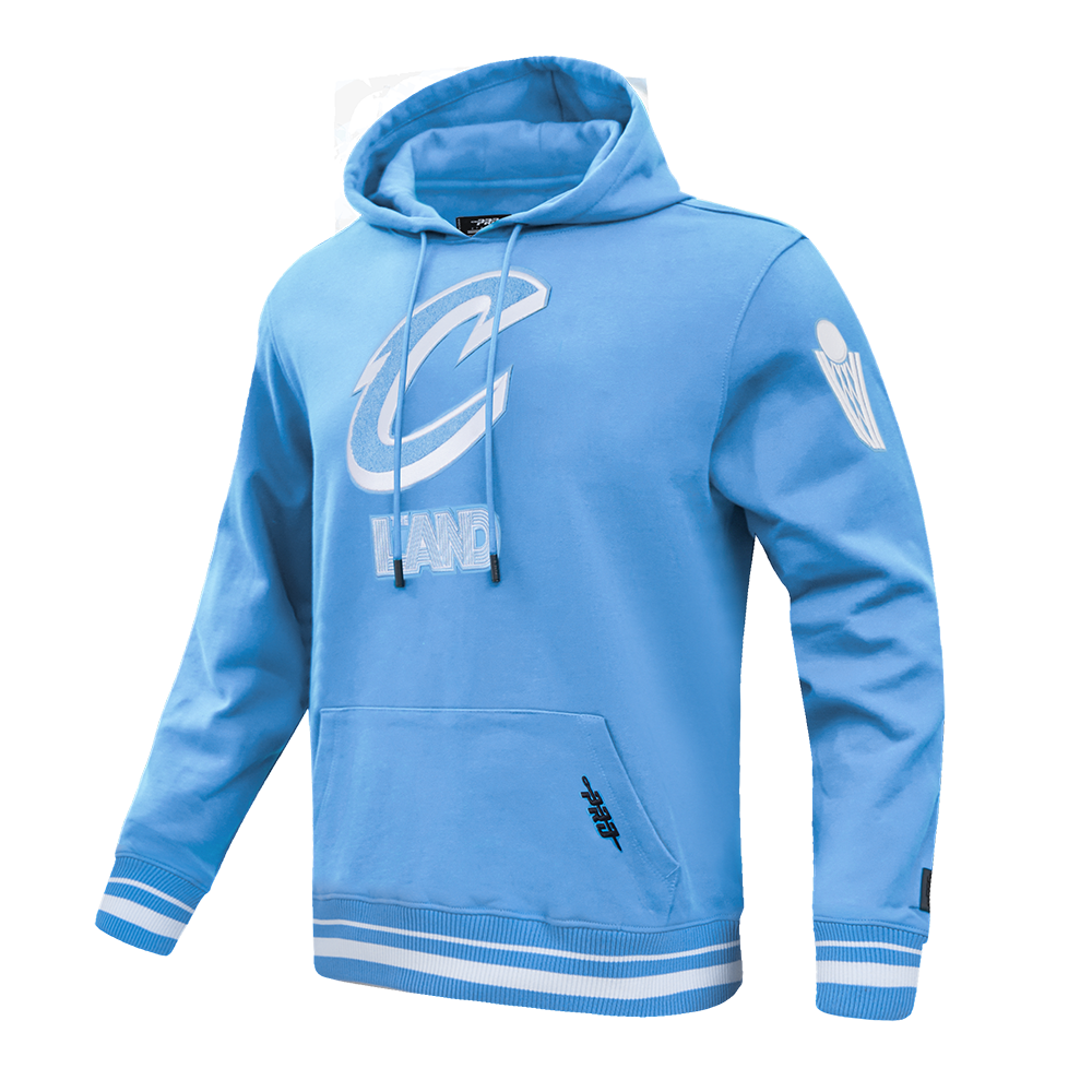 NBA CLEVELAND CAVALIERS CITY EDITION 24-25 MEN'S RIB FLEECE PULLOVER HOODIE (UNIVERSITY BLUE)