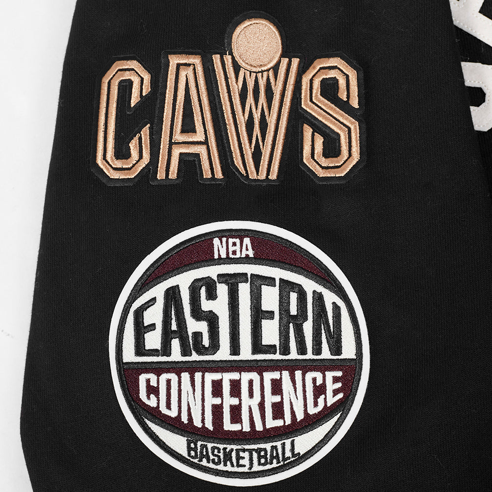 NBA CLEVELAND CAVALIERS MODERN ORIGINALS MEN'S FLC PO HOODIE (BLACK)