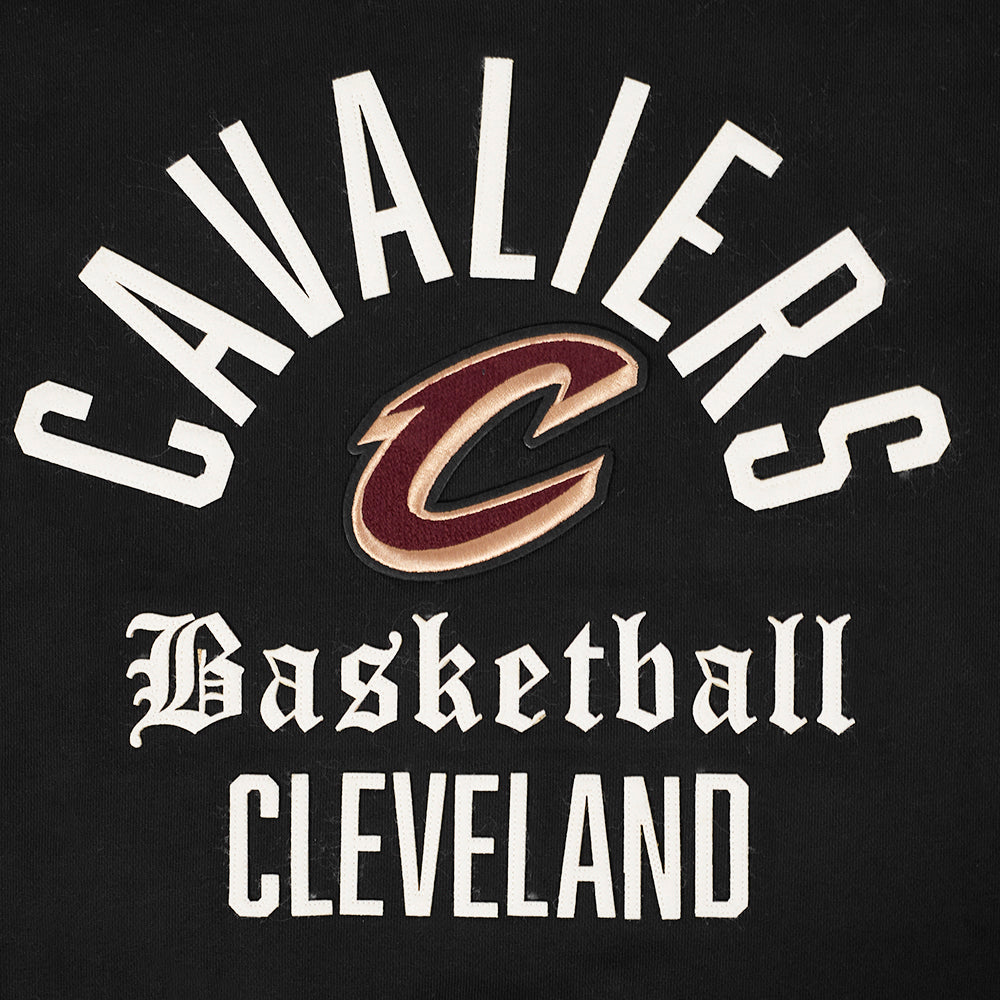 NBA CLEVELAND CAVALIERS MODERN ORIGINALS MEN'S FLC PO HOODIE (BLACK)