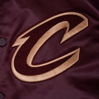 NBA CLEVELAND CAVALIERS BEST OF MEN'S RIB SATIN JACKET (WINE)