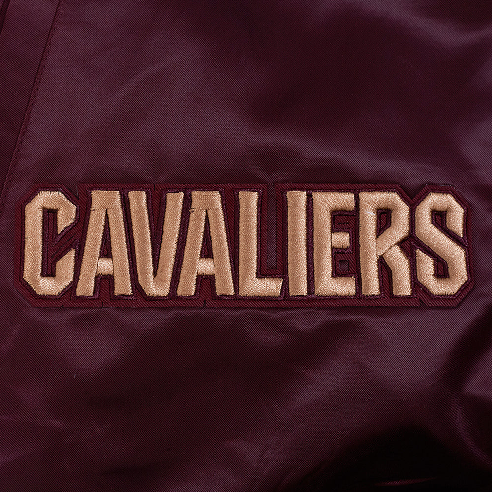 NBA CLEVELAND CAVALIERS BEST OF MEN'S RIB SATIN JACKET (WINE)