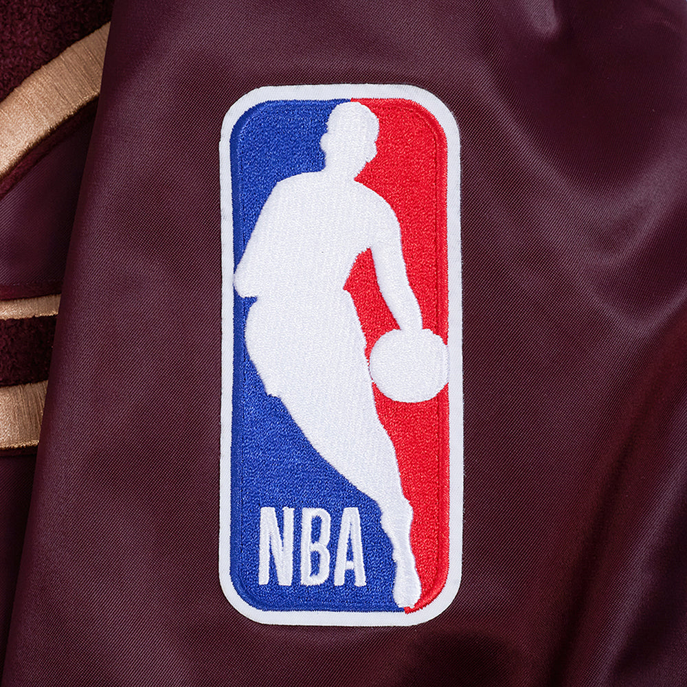 NBA CLEVELAND CAVALIERS BEST OF MEN'S RIB SATIN JACKET (WINE)