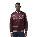 NBA CLEVELAND CAVALIERS BEST OF MEN'S RIB SATIN JACKET (WINE)