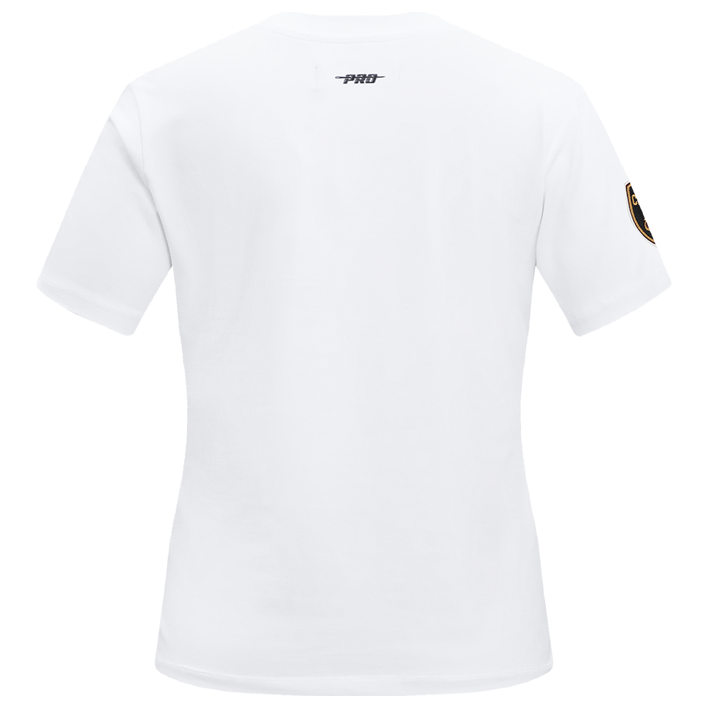 NBA CLEVELAND CAVALIERS CLASSIC T-SHIRT AJUSTÉ EN JERSEY SIMPLE À MANCHES COURTES POUR FEMME (BLANC)