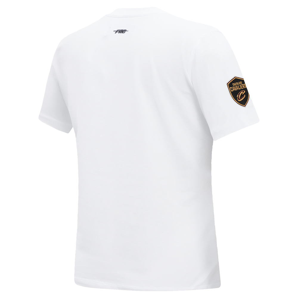 NBA CLEVELAND CAVALIERS CLASSIC T-SHIRT AJUSTÉ EN JERSEY SIMPLE À MANCHES COURTES POUR FEMME (BLANC)
