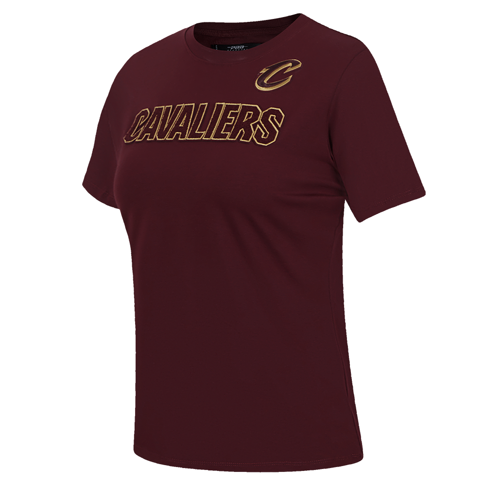NBA CLEVELAND CAVALIERS CLASSIC SHORT SLEEVE WOMEN'S SINGLE JERSEY SLIM FIT TEE (WINE)