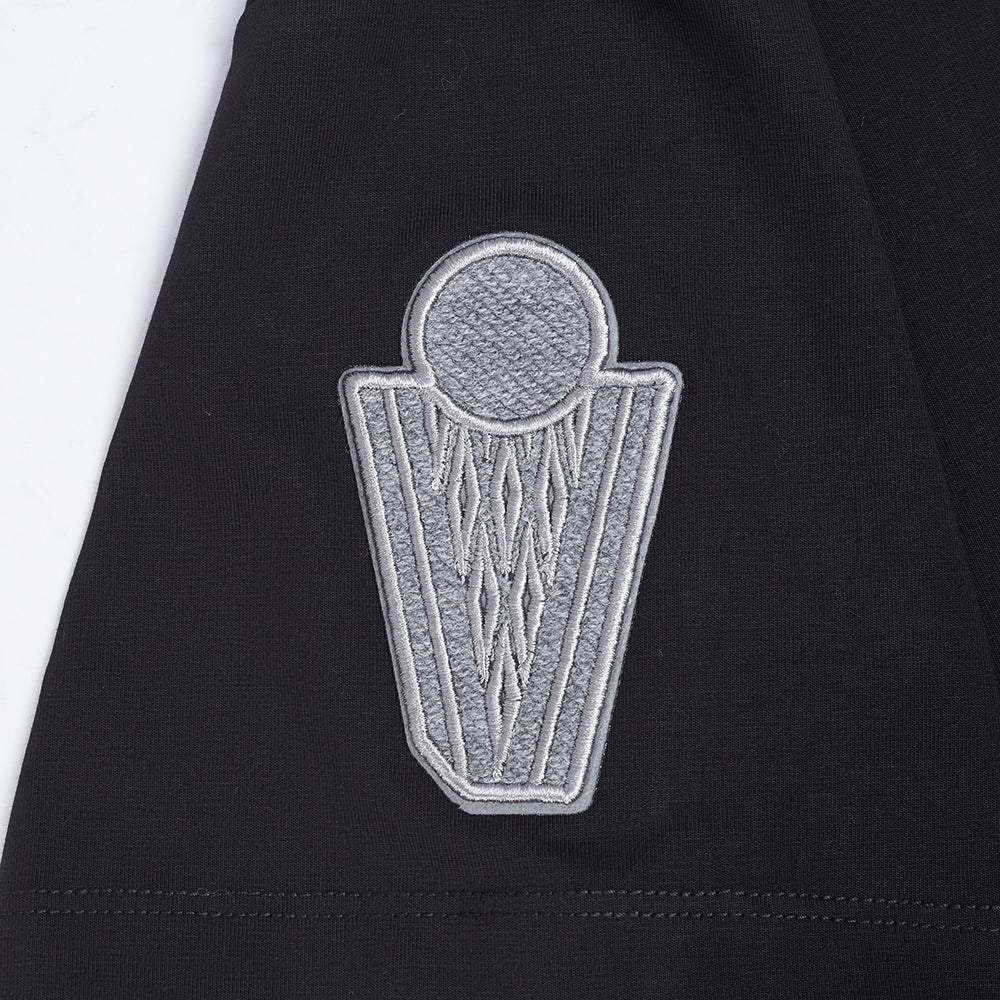 NBA CLEVELAND CAVALIERS REVERSE FRENCH TERRY WOMEN'S SJ BOXY TEE (BLACK)