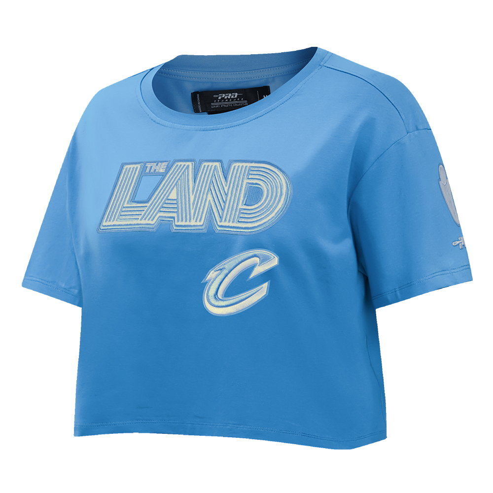 NBA CLEVELAND CAVALIERS CITY EDITION 24-25 WOMEN'S SINGLE JERSEY BOXY TEE (UNIVERSITY BLUE)