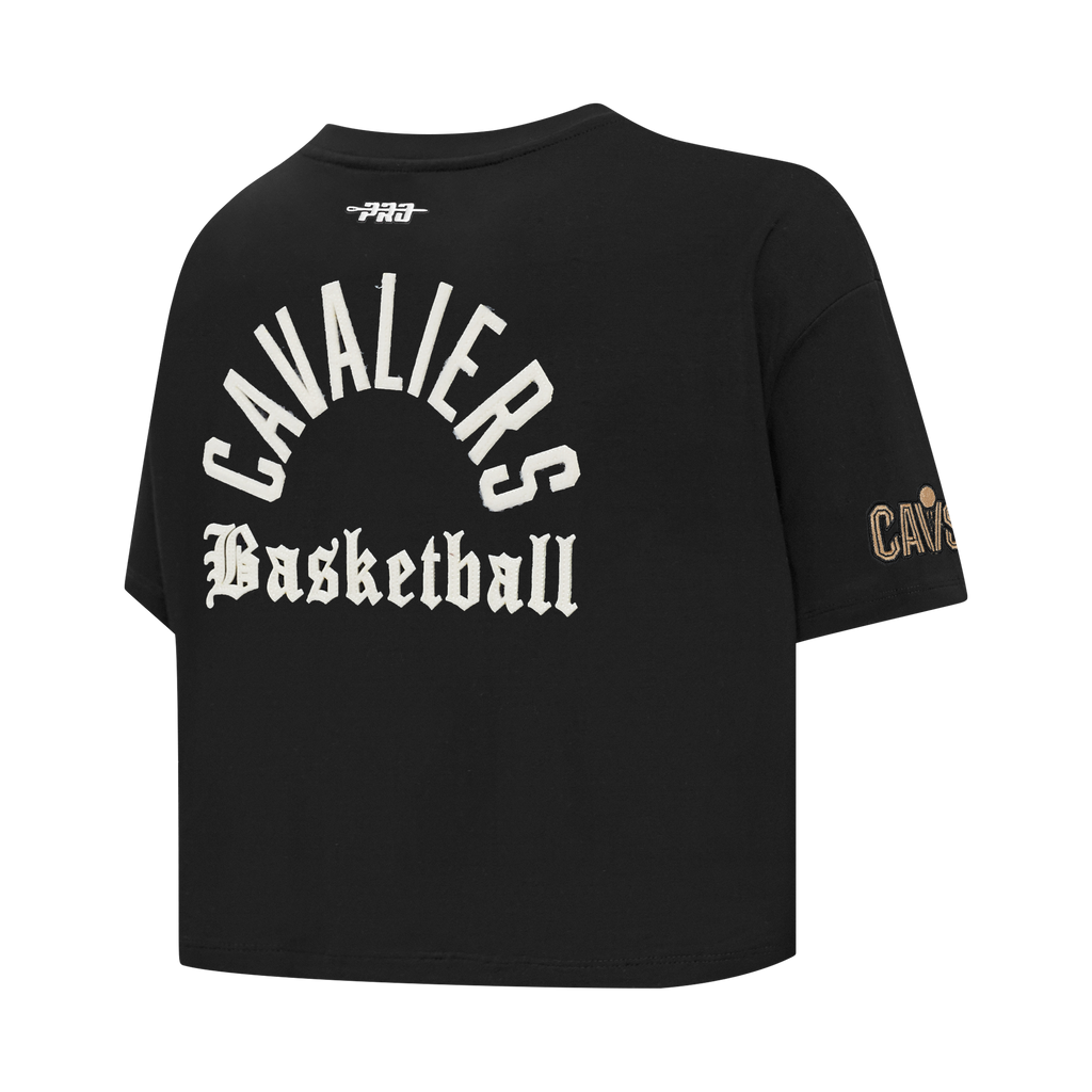 NBA CLEVELAND CAVALIERS MODERN ORIGINALS T-SHIRT EN JERSEY SIMPLE À COUPE CARRÉE POUR FEMME (NOIR)