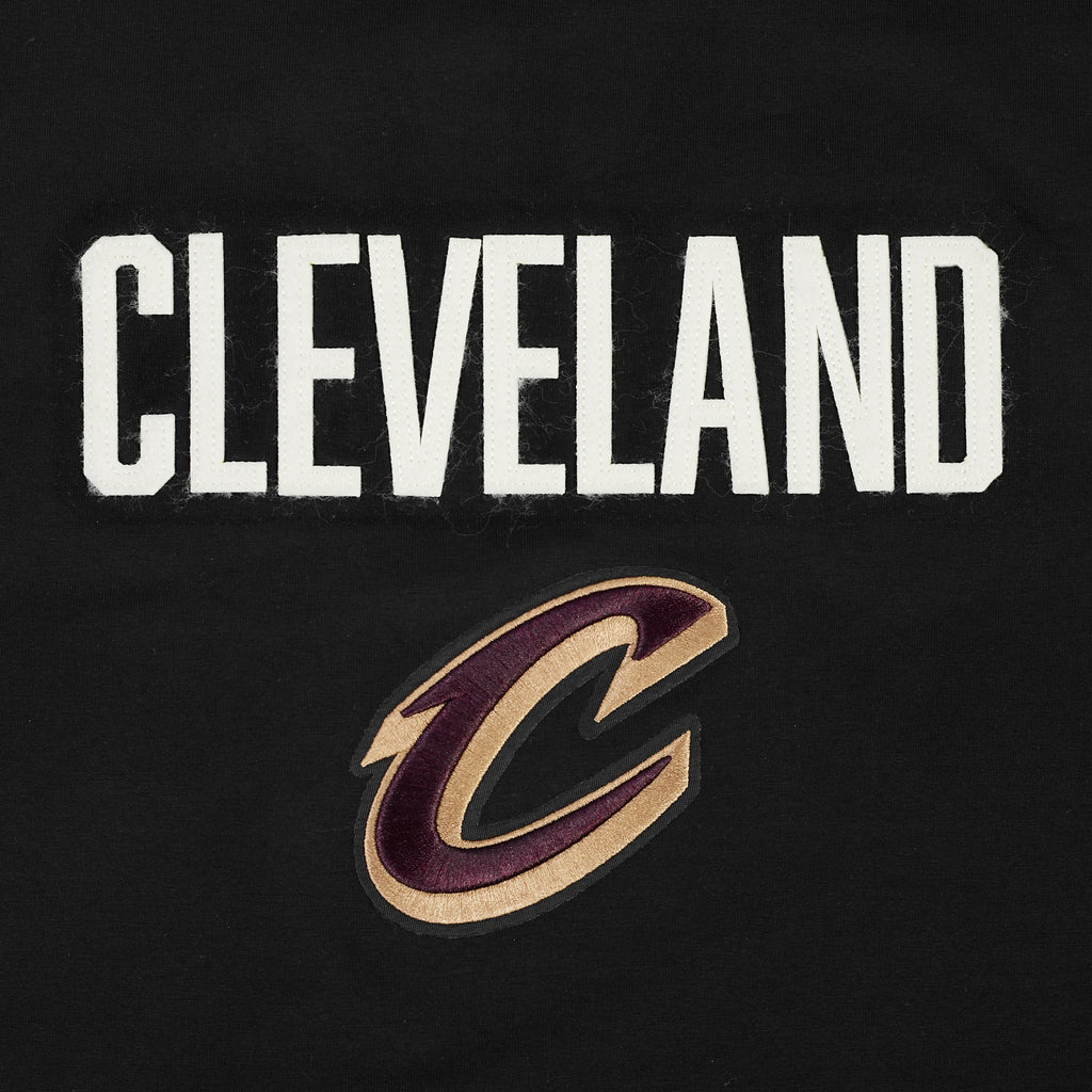 NBA CLEVELAND CAVALIERS MODERN ORIGINALS T-SHIRT EN JERSEY SIMPLE À COUPE CARRÉE POUR FEMME (NOIR)