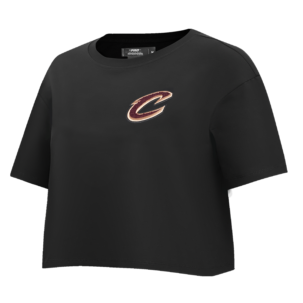 NBA CLEVELAND CAVALIERS CLASSIC WOMEN'S BOXY TEE (BLACK)