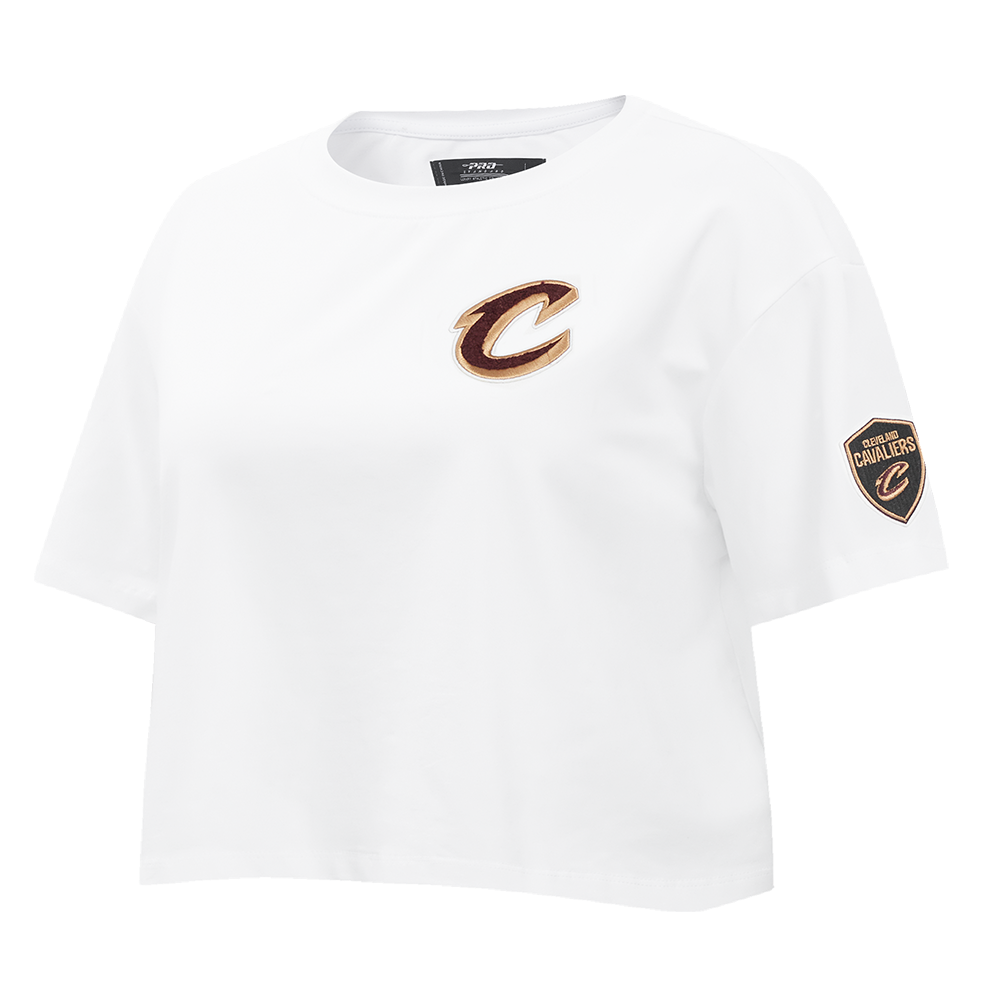NBA CLEVELAND CAVALIERS CLASSIC WOMEN'S BOXY TEE (WHITE)