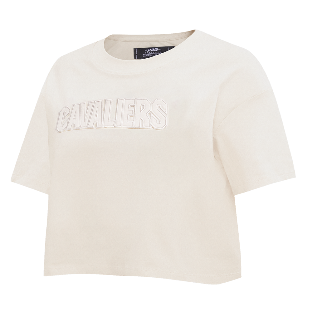 NBA CLEVELAND CAVALIERS NEUTRAL WOMEN'S BOXY TEE (EGGSHELL)