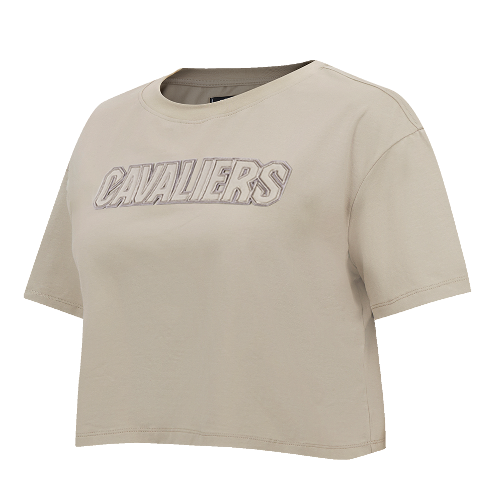 NBA CLEVELAND CAVALIERS NEUTRAL WOMEN'S BOXY TEE (TAUPE)