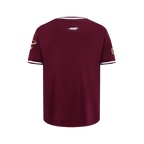 NBA CLEVELAND CAVALIERS CLASSIC T-SHIRT CÔTELÉ RAYÉ À MANCHES COURTES POUR GARÇON JUNIOR (LIE-DE-VIN)