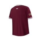 NBA CLEVELAND CAVALIERS CLASSIC T-SHIRT CÔTELÉ RAYÉ À MANCHES COURTES POUR GARÇON JUNIOR (LIE-DE-VIN)