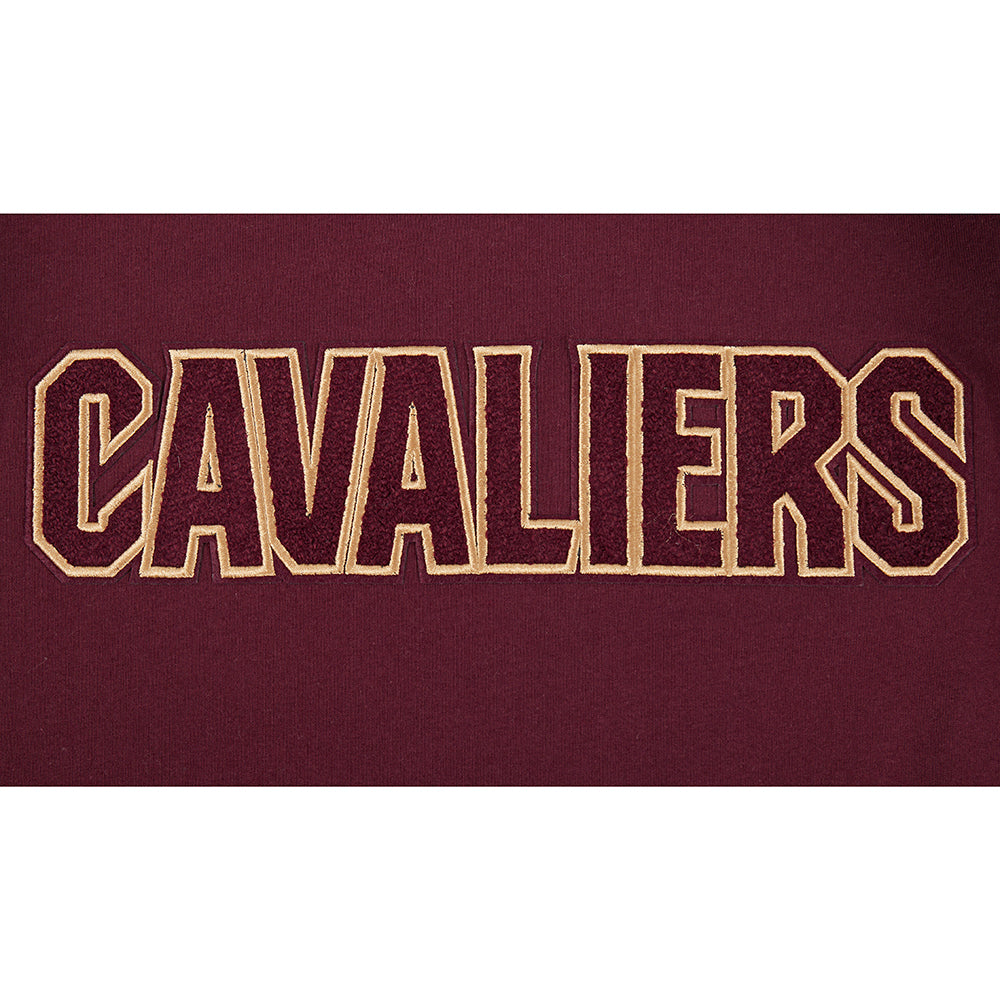 NBA CLEVELAND CAVALIERS CLASSIC T-SHIRT CÔTELÉ RAYÉ À MANCHES COURTES POUR GARÇON JUNIOR (LIE-DE-VIN)