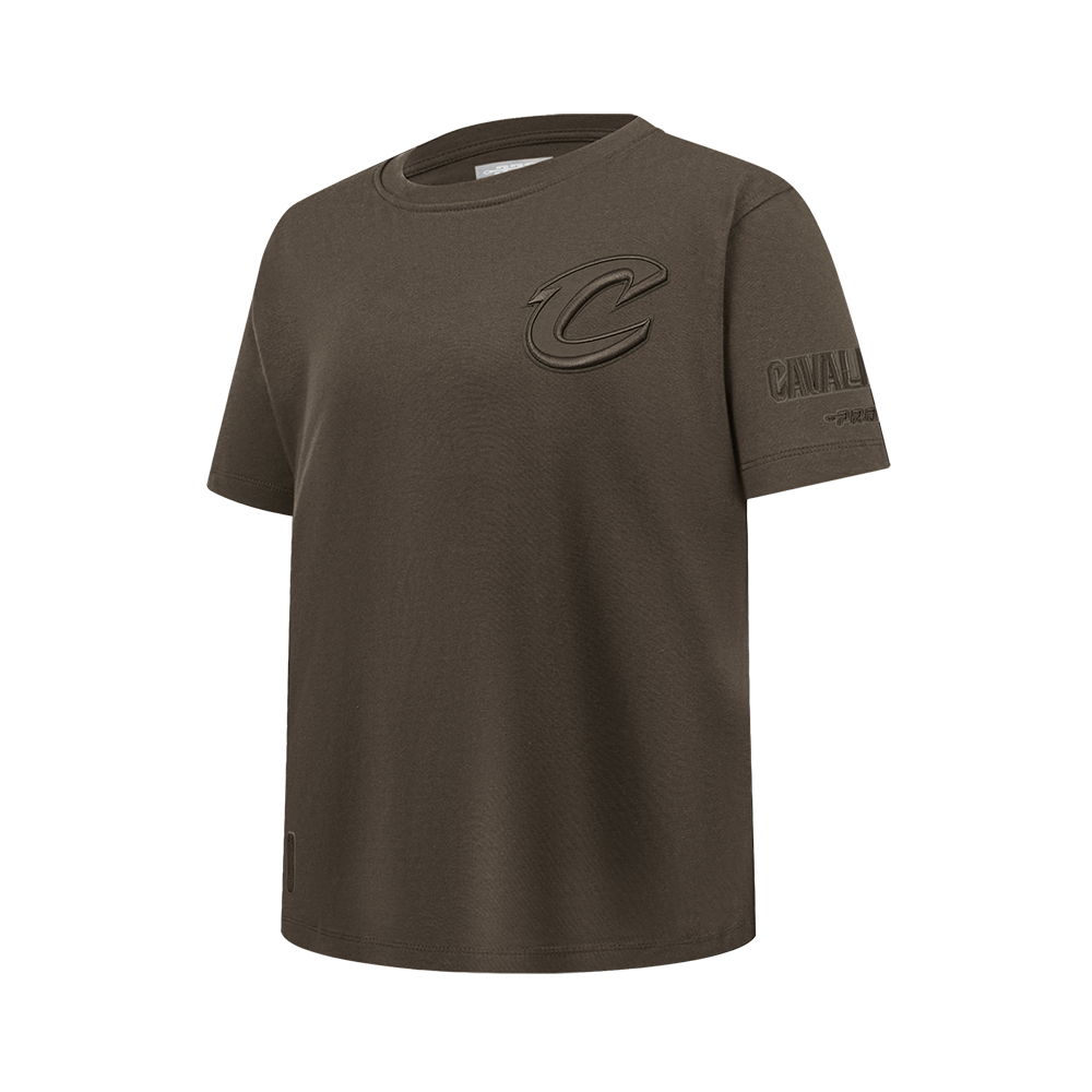 NBA CLEVELAND CAVALIERS NEUTRAL T-SHIRT À MANCHES COURTES POUR GARÇON JUNIOR (TAUPE FONCÉ)