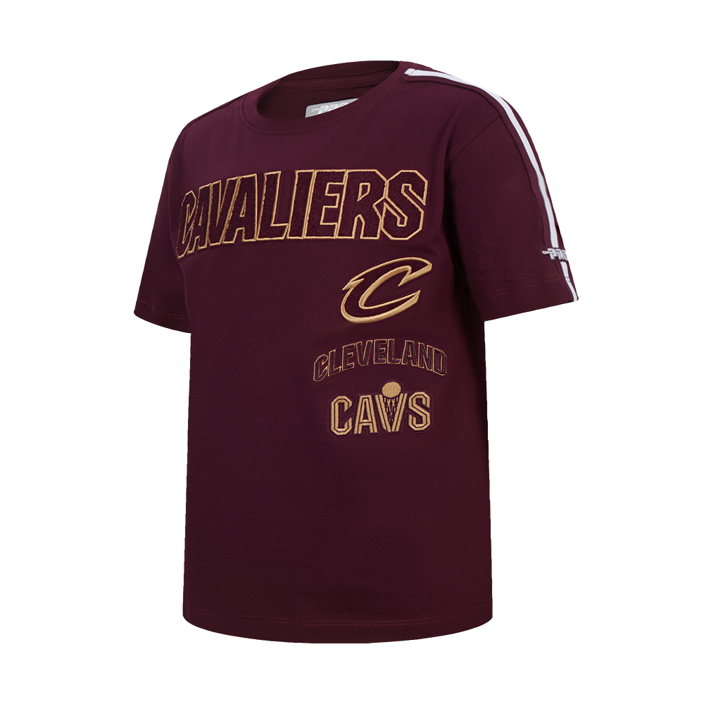 NBA CLEVELAND CAVALIERS RETRO CLASSIC SINGLE JERSEY BIG BOYS SINGLE JERSEY TAPING TEE (WINE)
