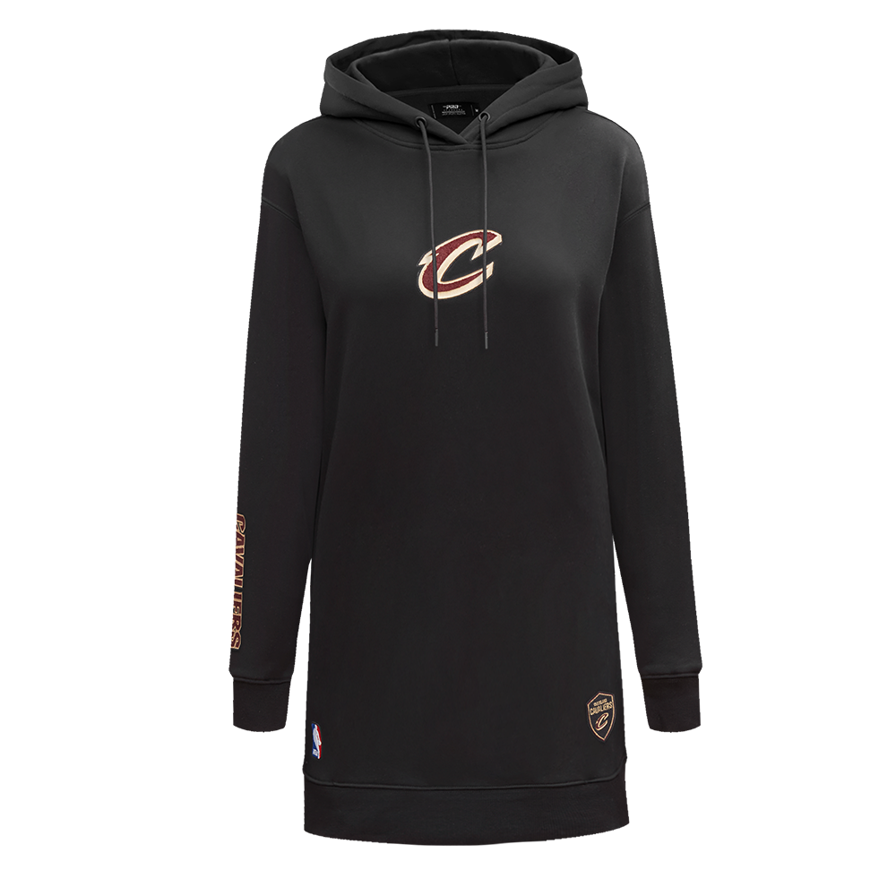 NBA CLEVELAND CAVALIERS CLASSIC ROBE À CAPUCHON EN MOLLETON POUR FEMME (NOIR)