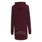 NBA CLEVELAND CAVALIERS CLASSIC WOMEN'S FLEECE HOODIE DRESS (WINE)