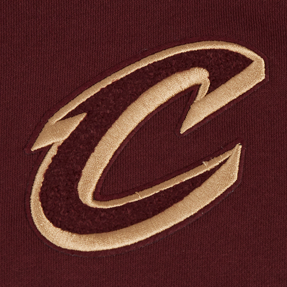 NBA CLEVELAND CAVALIERS CLASSIC WOMEN'S FLEECE HOODIE DRESS (WINE)