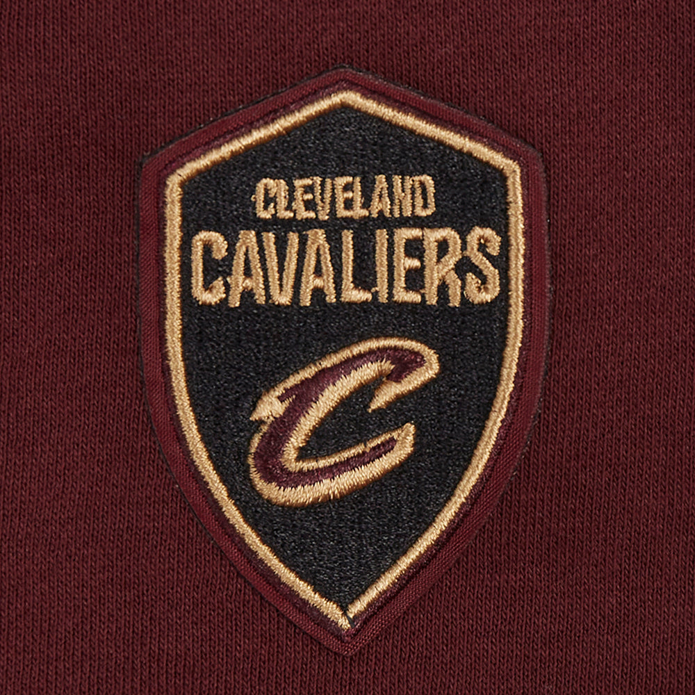 NBA CLEVELAND CAVALIERS CLASSIC WOMEN'S FLEECE HOODIE DRESS (WINE)