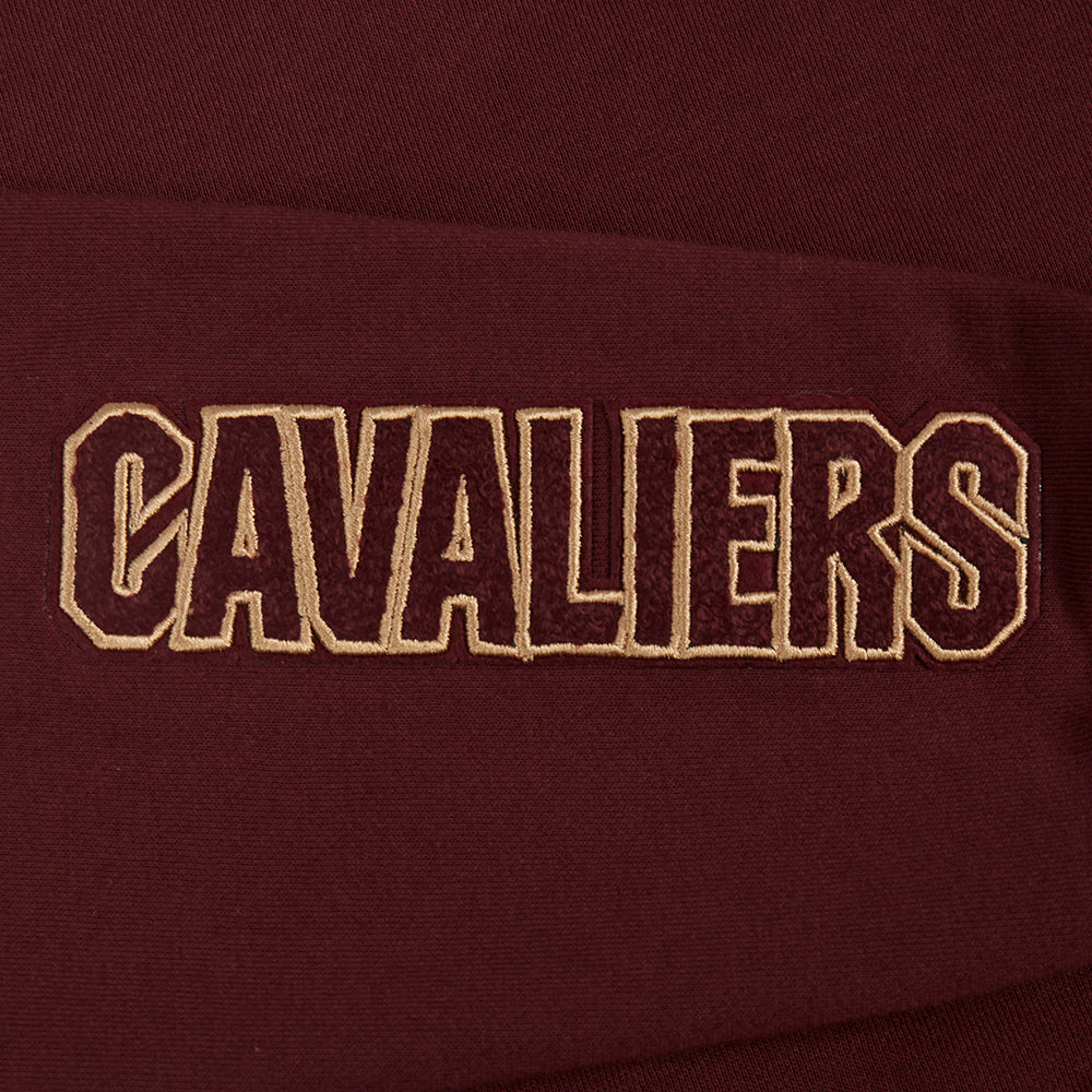 NBA CLEVELAND CAVALIERS CLASSIC WOMEN'S FLEECE HOODIE DRESS (WINE)