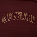 NBA CLEVELAND CAVALIERS CLASSIC WOMEN'S FLEECE HOODIE DRESS (WINE)