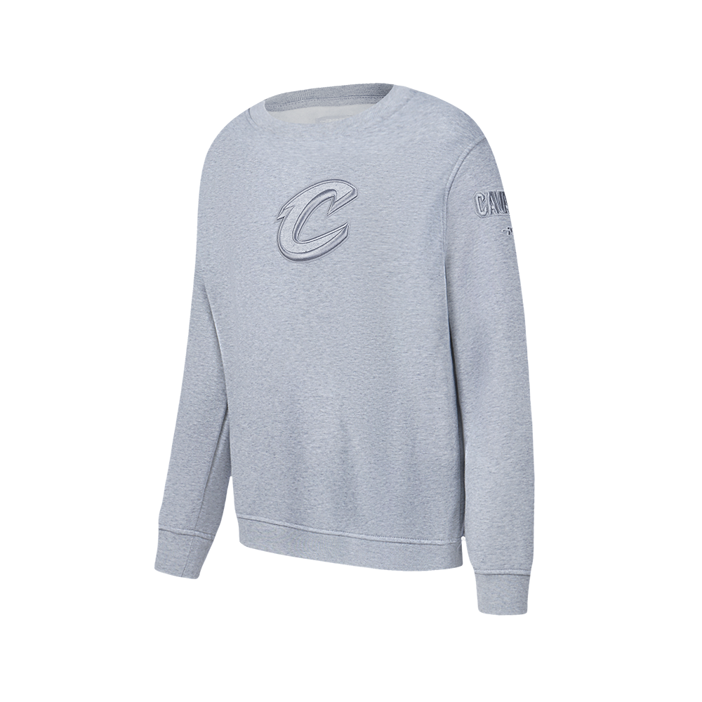 NBA CLEVELAND CAVALIERS NEUTRAL CHANDAIL À COL ROND EN MOLLETON POUR GARÇON JUNIOR (GRIS CHINÉ FONCÉ)