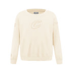 NBA CLEVELAND CAVALIERS NEUTRAL BIG BOY'S FLC CREWNECK (EGGSHELL)