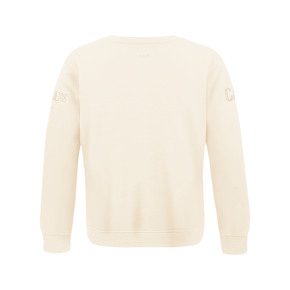 NBA CLEVELAND CAVALIERS NEUTRAL BIG BOY'S FLC CREWNECK (EGGSHELL)