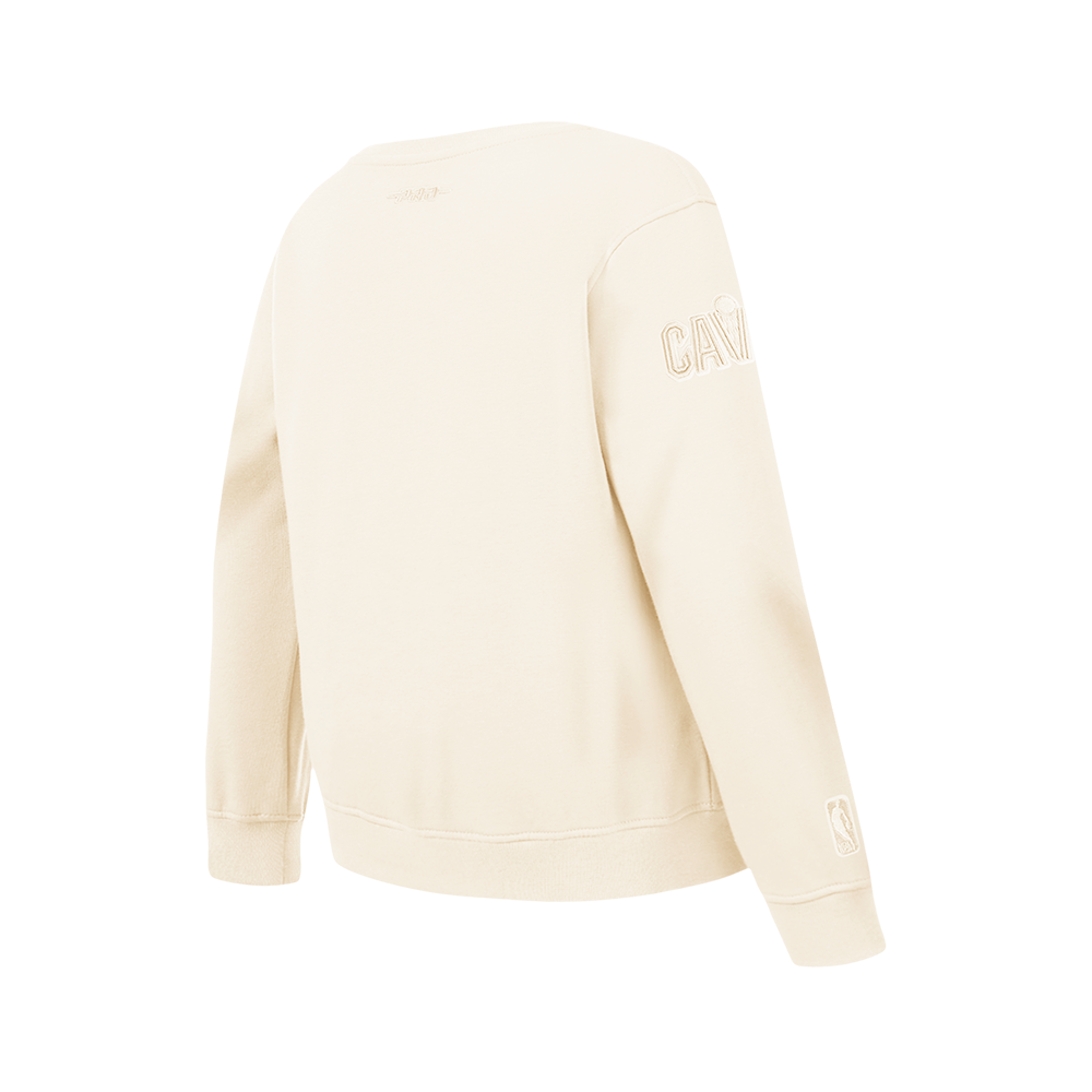 NBA CLEVELAND CAVALIERS NEUTRAL BIG BOY'S FLC CREWNECK (EGGSHELL)