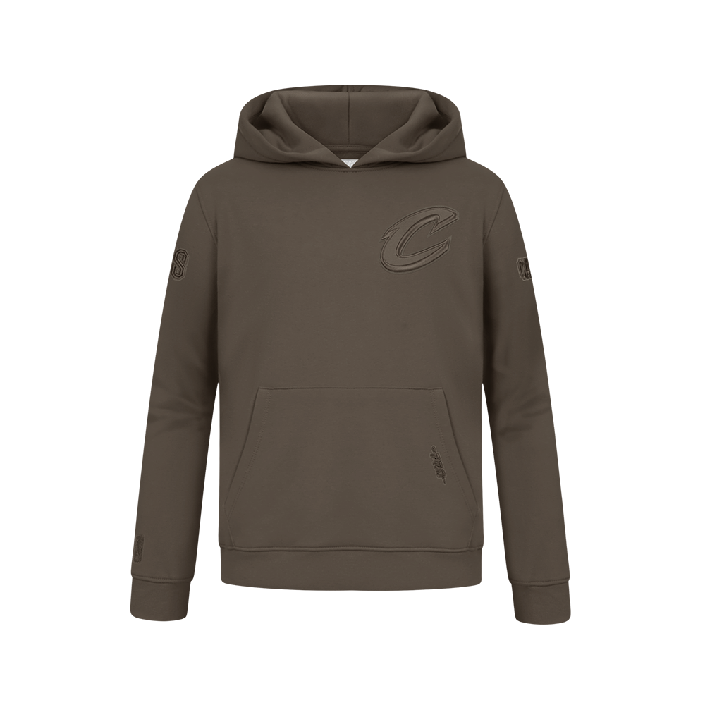 NBA CLEVELAND CAVALIERS NEUTRAL CHANDAIL À CAPUCHON EN MOLLETON POUR GARÇON JUNIOR (TAUPE FONCÉ)