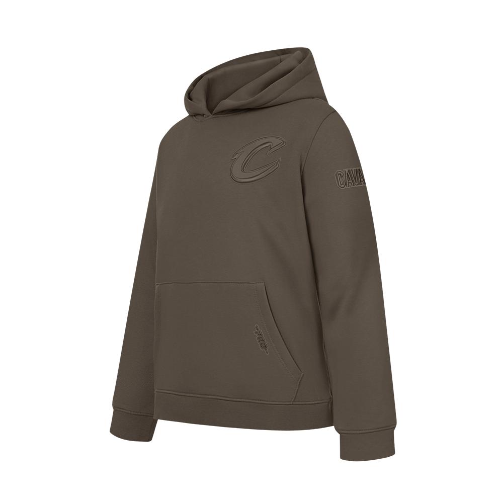 NBA CLEVELAND CAVALIERS NEUTRAL CHANDAIL À CAPUCHON EN MOLLETON POUR GARÇON JUNIOR (TAUPE FONCÉ)