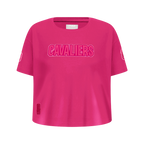 NBA CLEVELAND CAVALIERS TRIPLE PINK BIG GIRL'S SS BOXY TEE (BEETROOT PURPLE)