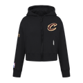 NBA CLEVELAND CAVALIERS CLASSIC CHANDAIL À CAPUCHON EN MOLLETON À GLISSIÈRE POUR FILLE JUNIOR (NOIR)