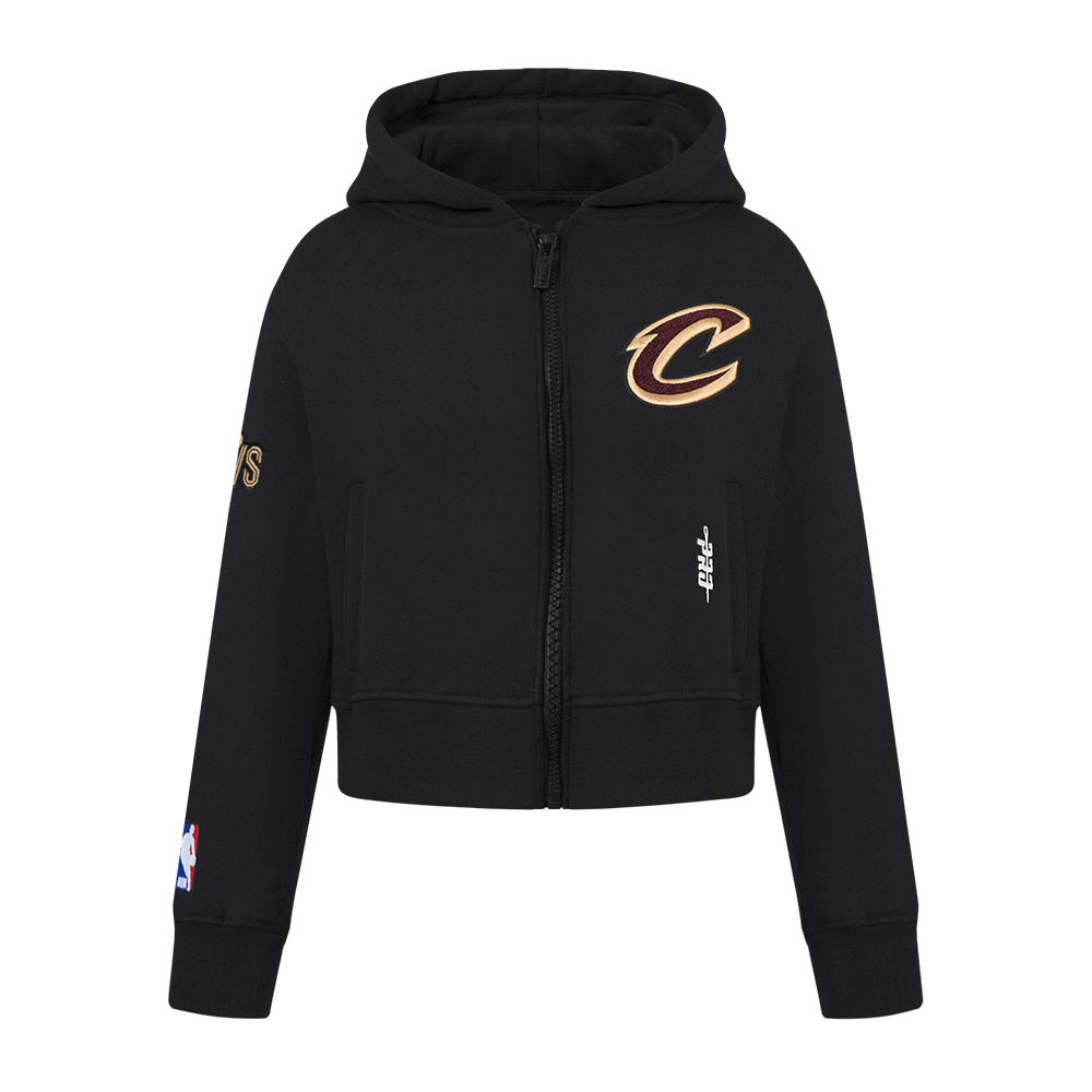 NBA CLEVELAND CAVALIERS CLASSIC CHANDAIL À CAPUCHON EN MOLLETON À GLISSIÈRE POUR FILLE JUNIOR (NOIR)