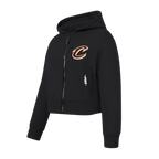 NBA CLEVELAND CAVALIERS CLASSIC CHANDAIL À CAPUCHON EN MOLLETON À GLISSIÈRE POUR FILLE JUNIOR (NOIR)