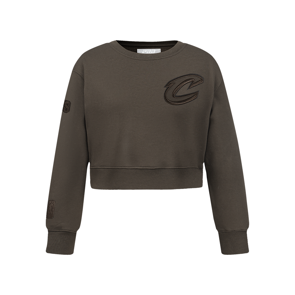 NBA CLEVELAND CAVALIERS NEUTRAL CHANDAIL À COL ROND EN MOLLETON POUR FILLE JUNIOR (TAUPE FONCÉ)