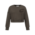 NBA CLEVELAND CAVALIERS NEUTRAL CHANDAIL À COL ROND EN MOLLETON POUR FILLE JUNIOR (TAUPE FONCÉ)