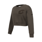 NBA CLEVELAND CAVALIERS NEUTRAL CHANDAIL À COL ROND EN MOLLETON POUR FILLE JUNIOR (TAUPE FONCÉ)