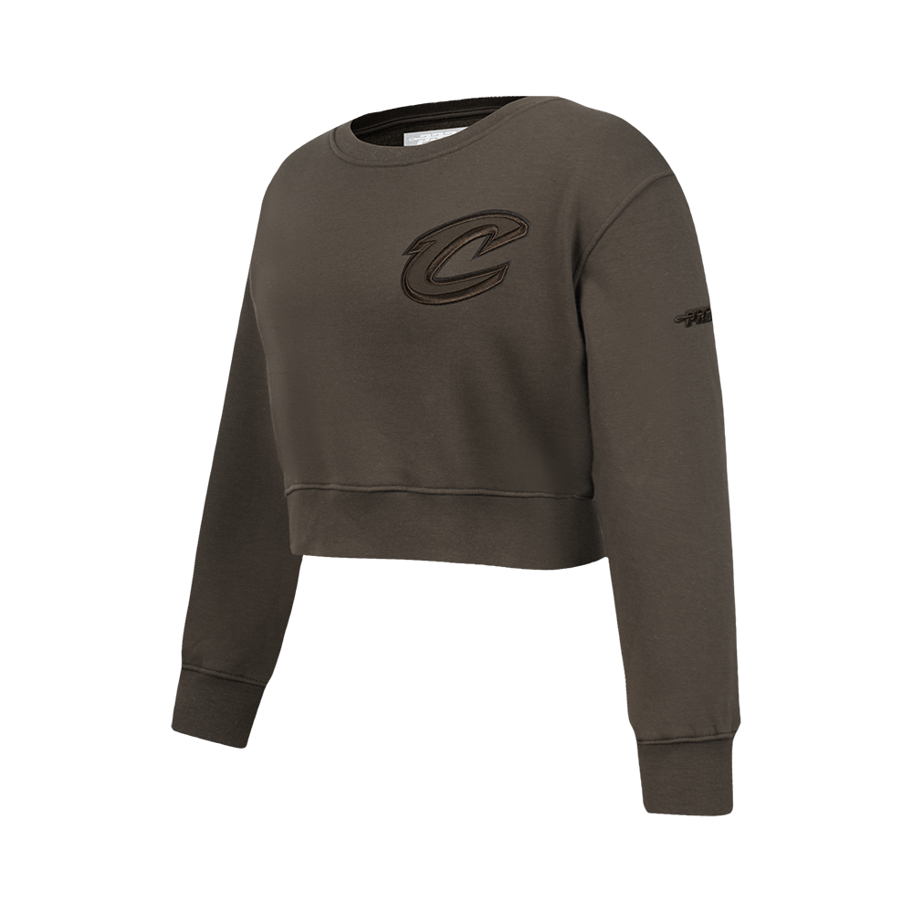 NBA CLEVELAND CAVALIERS NEUTRAL CHANDAIL À COL ROND EN MOLLETON POUR FILLE JUNIOR (TAUPE FONCÉ)
